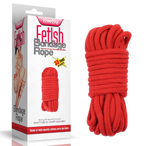 LoveToy - Fetish Bondage Rope - Верёвка 8 мм, 10 м (красный)